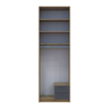 Kleiderschrank Doros Rondi mit Drehtüren mit Oberschrank Artisan Eiche / Graphitgrau 2 Türen 82x52x260 (42005186)