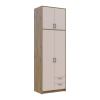 Kleiderschrank Doros Rondi mit Drehtüren mit Oberschrank Artisan Eiche / Kaschmir 2 Türen 82x52x260 (42005192)