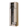 Kleiderschrank Doros Rondi mit Drehtüren mit Oberschrank Artisan Eiche / Kaschmir 2 Türen 82x52x260 (42005192)