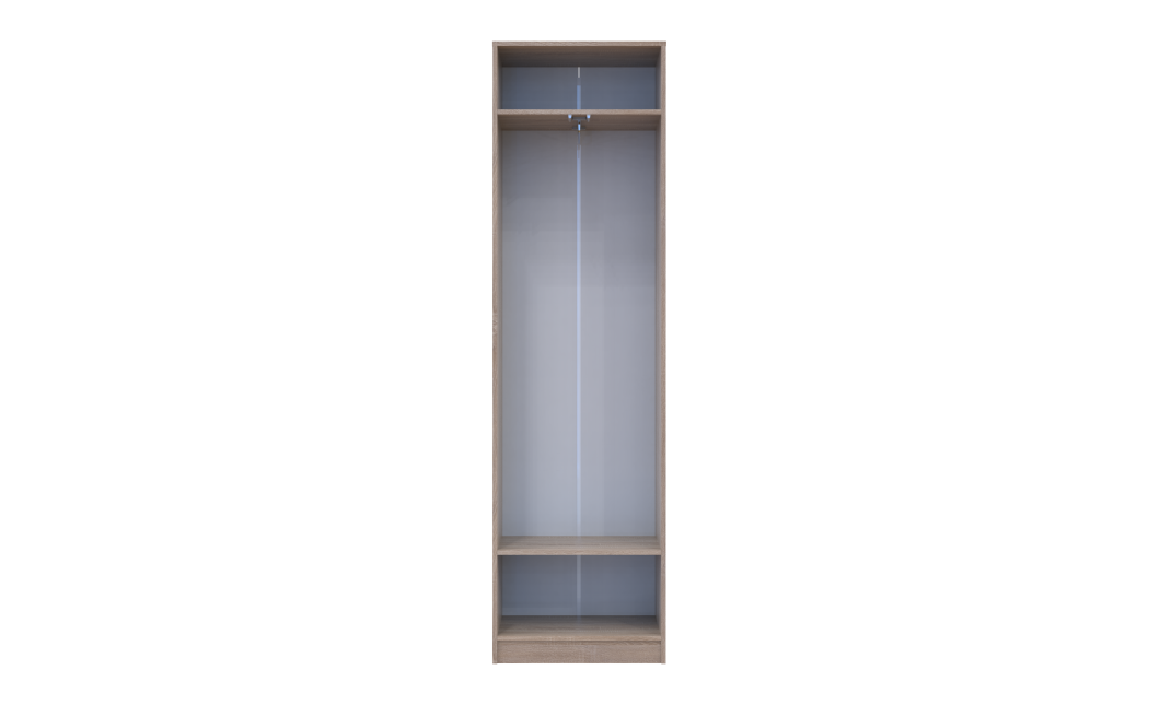 Kleiderschrank Doros Sola mit Drehtüren Sonoma Eiche / Weiß 60x40x215 (44900344)