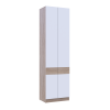Kleiderschrank Doros Sola mit Drehtüren Sonoma Eiche / Weiß 60x40x215 (44900344)