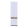 Kleiderschrank Doros Sola mit Drehtüren Sonoma Eiche / Weiß 60x40x215 (44900344)