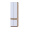 Kleiderschrank Doros Sola mit Drehtüren Sonoma Eiche / Weiß 60x40x215 (44900344)