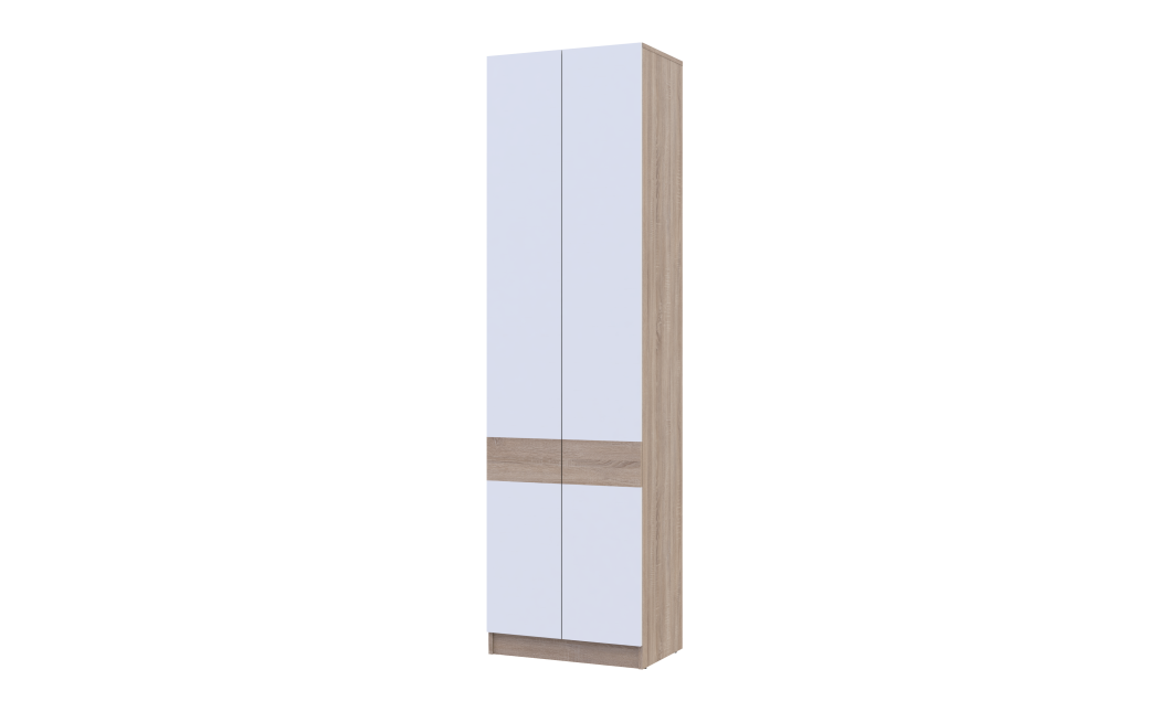Kleiderschrank Doros Sola mit Drehtüren Sonoma Eiche / Weiß 60x40x215 (44900344)