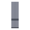 Kleiderschrank Doros Sola mit Drehtüren Graphitgrau 60x40x215 (44900341)
