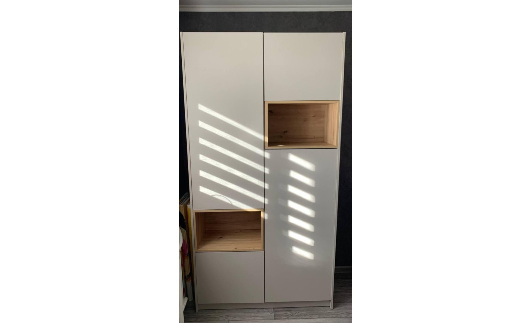 Kleiderschrank Doros Dale Kaschmir/Artisan Eiche 2 Türen 115,2x52x220 (80737725)