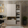 Kleiderschrank Doros Dale Kaschmir/Artisan Eiche 3 Türen 150x52x220 (80737726)