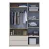 Kleiderschrank Doros Dale Kaschmir/Artisan Eiche 3 Türen 150x52x220 (80737726)