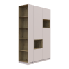 Kleiderschrank Doros Dale mit Drehtüren Kaschmir / Artisan Eiche 2 Türen 143,2x52x220 (44900336)