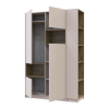 Kleiderschrank Doros Dale mit Drehtüren Kaschmir / Artisan Eiche 2 Türen 143,2x52x220 (44900336)