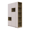 Kleiderschrank Doros Dale mit Drehtüren Kaschmir / Artisan Eiche 2 Türen 143,2x52x220 (44900336)