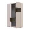 Kleiderschrank Doros Dale mit Drehtüren Kaschmir / Artisan Eiche 2 Türen 143,2x52x220 (44900336)