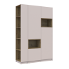 Kleiderschrank Doros Dale mit Drehtüren Kaschmir / Artisan Eiche 2 Türen 143,2x52x220 (44900336)