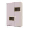 Kleiderschrank Doros Dale mit Drehtüren Kaschmir / Artisan Eiche 2 Türen 143,2x52x220 (44900336)