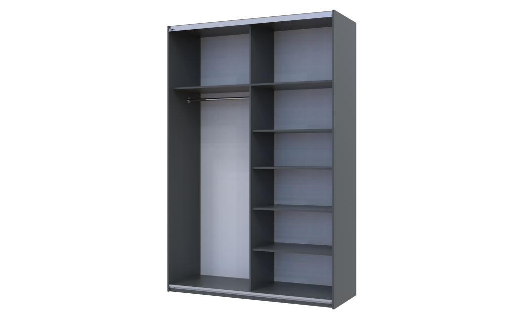 Kleiderschrank Doros G-Caiser Schiebetüren Anthrazit Anthrazit 2 Türen 160x60x240 (42005412)