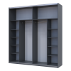 Kleiderschrank Doros G-Caiser Schiebetüren Anthrazit Anthrazit Betoneinsatz 2 Türen 220x60x240 (42005419)