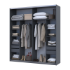 Kleiderschrank Doros G-Caiser Schiebetüren Anthrazit Anthrazit Betoneinsatz 2 Türen 220x60x240 (42005419)