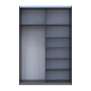 Kleiderschrank Doros G-Caiser Schiebetüren Anthrazit Weiß 1 Tür 1 Spiegel 3 Türen 160x60x240 (42005415)