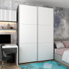 Kleiderschrank Doros G-Caiser Schiebetüren Anthrazit Weiß 2 Türen 160x60x240 (42005410)