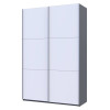 Kleiderschrank Doros G-Caiser Schiebetüren Anthrazit Weiß 2 Türen 160x60x240 (42005410)