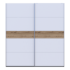 Kleiderschrank Doros G-Caiser Schiebetüren Anthrazit Weiß Ewok Eiche Einsatz 2 Türen 220x60x240 (42005418)