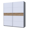 Kleiderschrank Doros G-Caiser Schiebetüren Anthrazit Weiß Ewok Eiche Einsatz 2 Türen 220x60x240 (42005418)