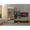 Kleiderschrank Doros G-Caiser Schiebetüren Anthrazit Ewok Eiche 1 Tür 1 Spiegel 3 Türen 160x60x240 (42005413)