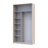 Kleiderschrank Doros City Light Schiebetüren Kaschmir mit Spiegel 2 Türen 120x45x225 (80736338)