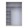 Kleiderschrank Doros City Light Schiebetüren Kaschmir 2 Türen 150x45x225 (80736350)