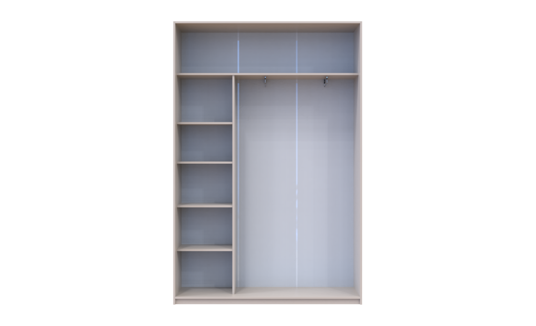 Kleiderschrank Doros City Light Schiebetüren Kaschmir 2 Türen 150x45x225 (80736350)