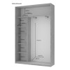 Kleiderschrank Doros City Light Schiebetüren Kaschmir 2 Türen 150x45x225 (80736350)