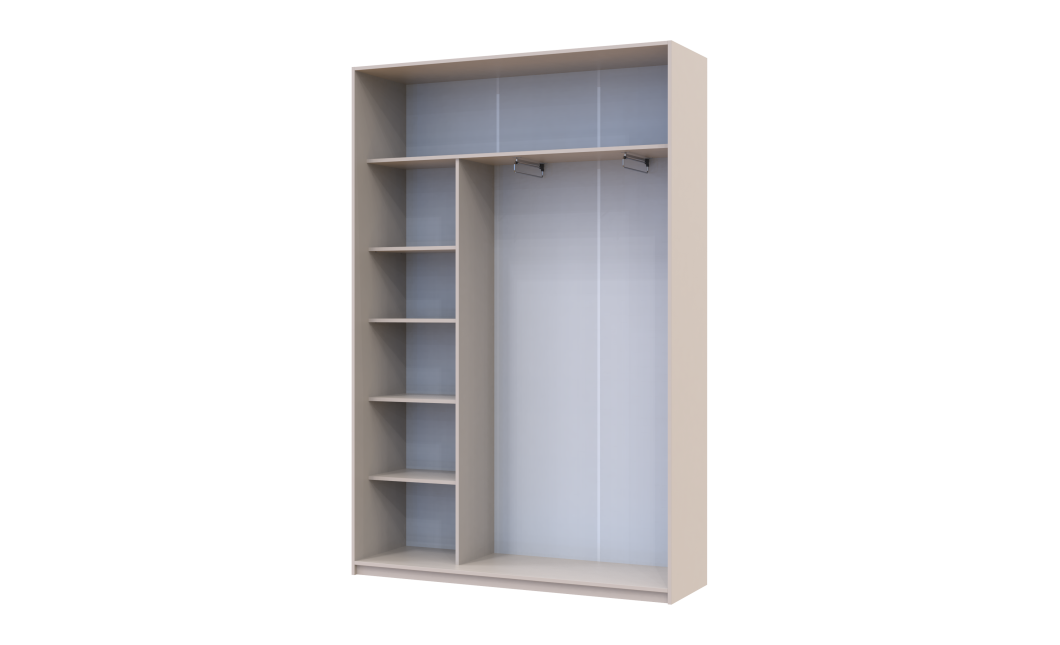 Kleiderschrank Doros City Light Schiebetüren Kaschmir 2 Türen 150x45x225 (80736350)