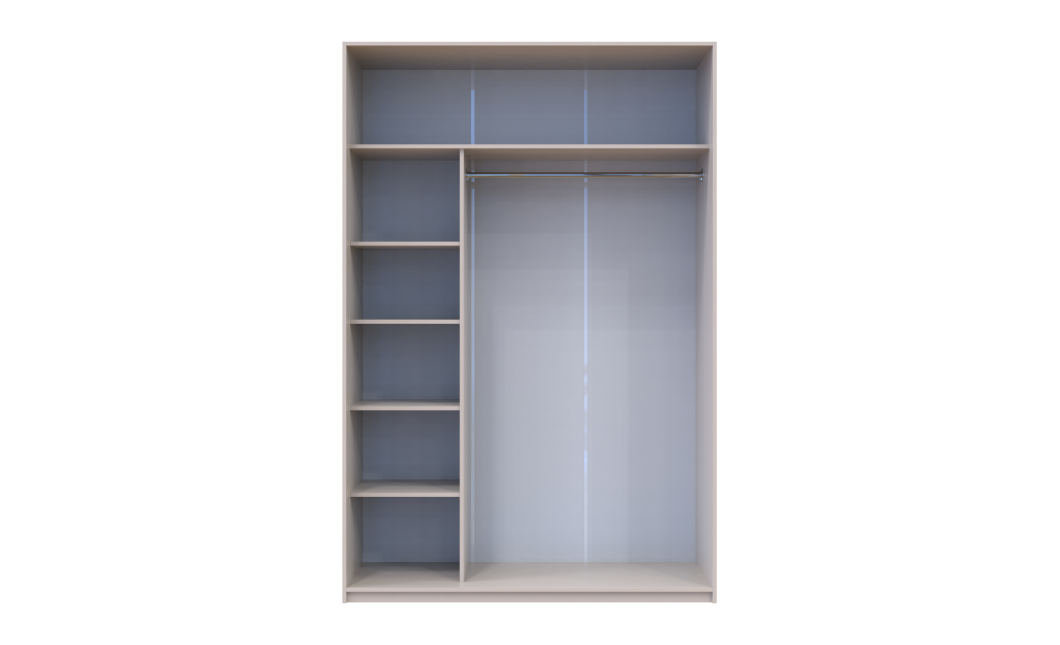 Kleiderschrank Doros City Light Schiebetüren Kaschmir 2 Türen 150x60x225 (80736347)