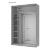 Kleiderschrank Doros City Light Schiebetüren Kaschmir 2 Türen 150x60x225 (80736347)