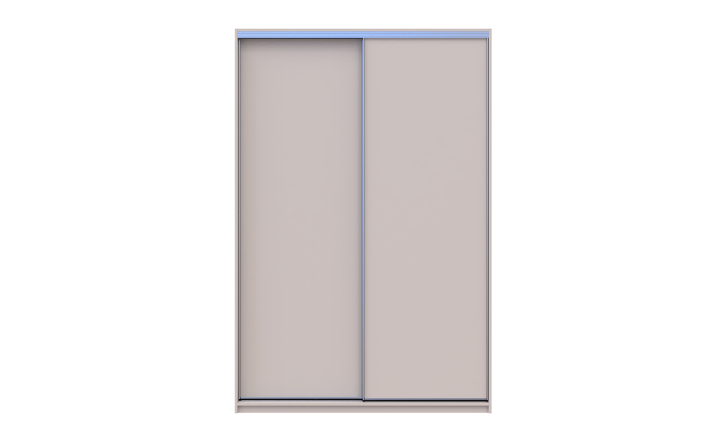 Kleiderschrank Doros City Light Schiebetüren Kaschmir 2 Türen 150x60x225 (80736347)