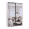 Kleiderschrank Doros City Light Schiebetüren Kaschmir mit Spiegel 2 Türen 150x45x225 (80736362)