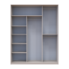 Kleiderschrank Doros City Light Schiebetüren Kaschmir 3 Türen 180x60x225 (80736365)