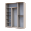 Kleiderschrank Doros City Light Schiebetüren Kaschmir 3 Türen 180x60x225 (80736365)