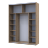 Kleiderschrank Doros G-Caiser Schiebetüren Ewok Eiche mit Glas 180x60x240 (80737752)