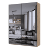 Kleiderschrank Doros G-Caiser Schiebetüren Ewok Eiche mit Glas 180x60x240 (80737752)