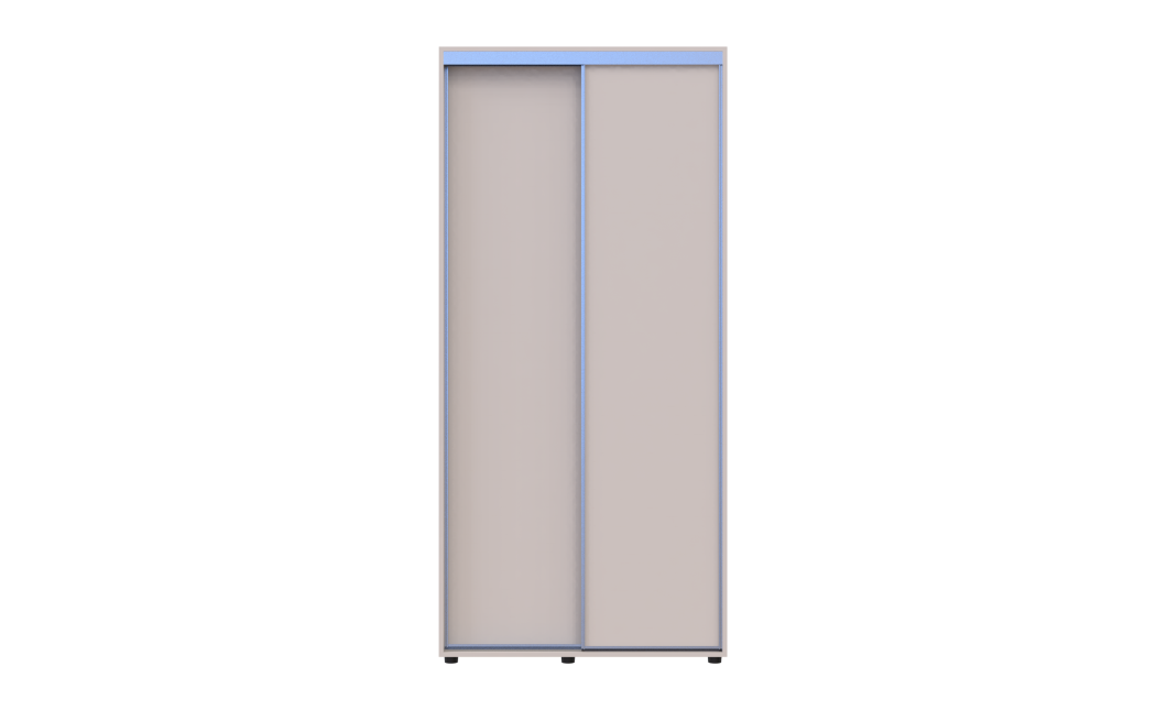 Kleiderschrank Doros Sigma Slim Schiebetüren Kaschmir 2 Türen 100x60x214.4 (42005453)