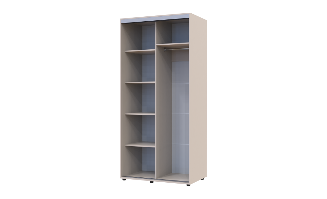 Kleiderschrank Doros Sigma Slim Schiebetüren Kaschmir 2 Türen 100x60x214.4 (42005453)
