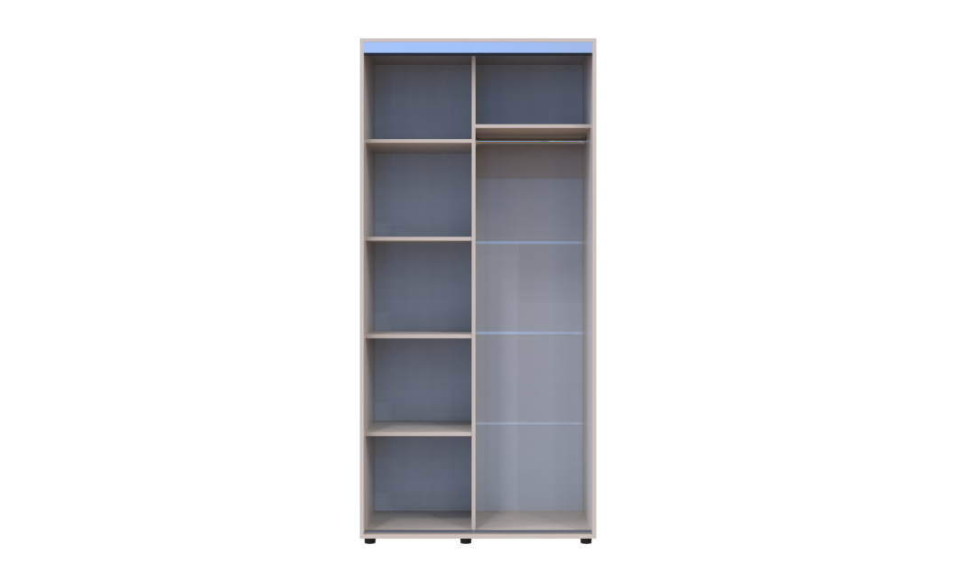 Kleiderschrank Doros Sigma Slim Schiebetüren Kaschmir 2 Türen 100x60x214.4 (42005453)
