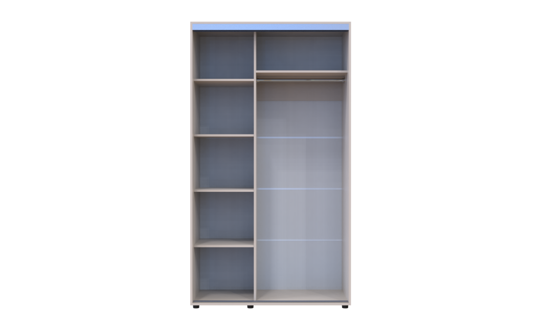 Kleiderschrank Doros Sigma Slim Schiebetüren Kaschmir 2 Türen 120x60x214.4 (42005455)