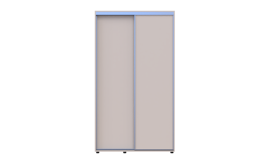 Kleiderschrank Doros Sigma Slim Schiebetüren Kaschmir 2 Türen 120x60x214.4 (42005455)