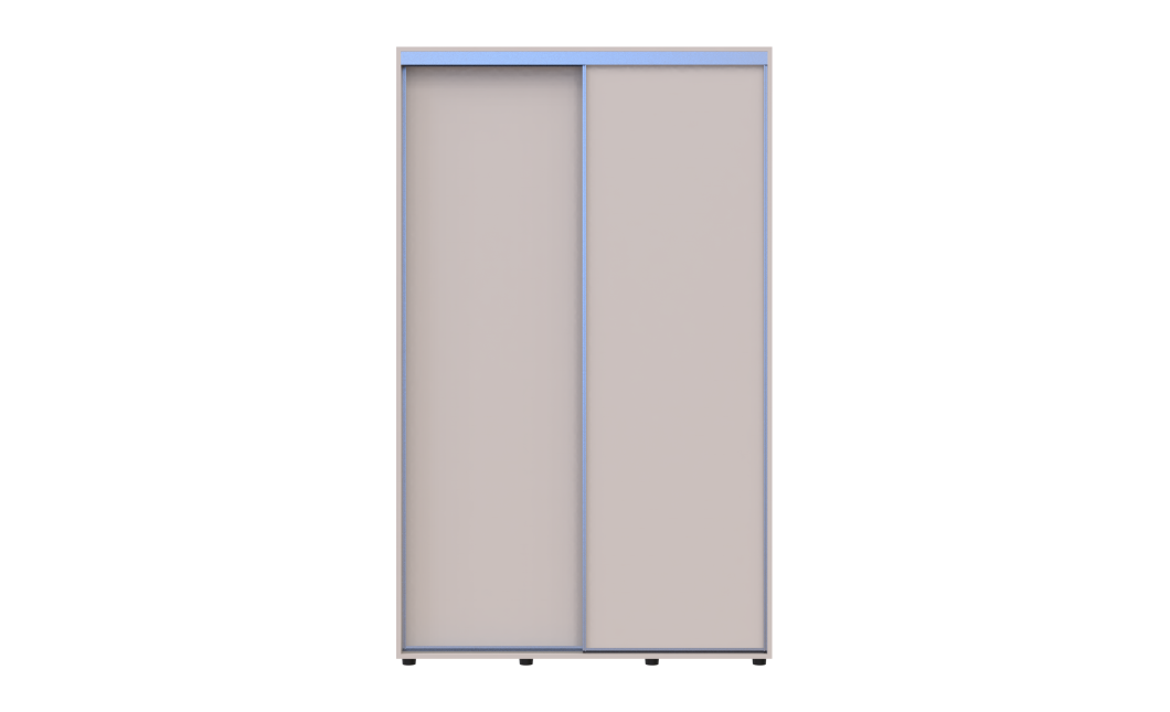 Kleiderschrank Doros Sigma Slim Schiebetüren Kaschmir 2 Türen 130x60x214.4 (42005456)