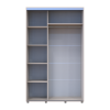 Kleiderschrank Doros Sigma Slim Schiebetüren Kaschmir 2 Türen 130x60x214.4 (42005456)