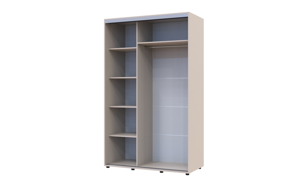 Kleiderschrank Doros Sigma Slim Schiebetüren Kaschmir 2 Türen 130x60x214.4 (42005456)