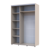 Kleiderschrank Doros Sigma Slim Schiebetüren Kaschmir 2 Türen 140x60x214.4 (42005457)