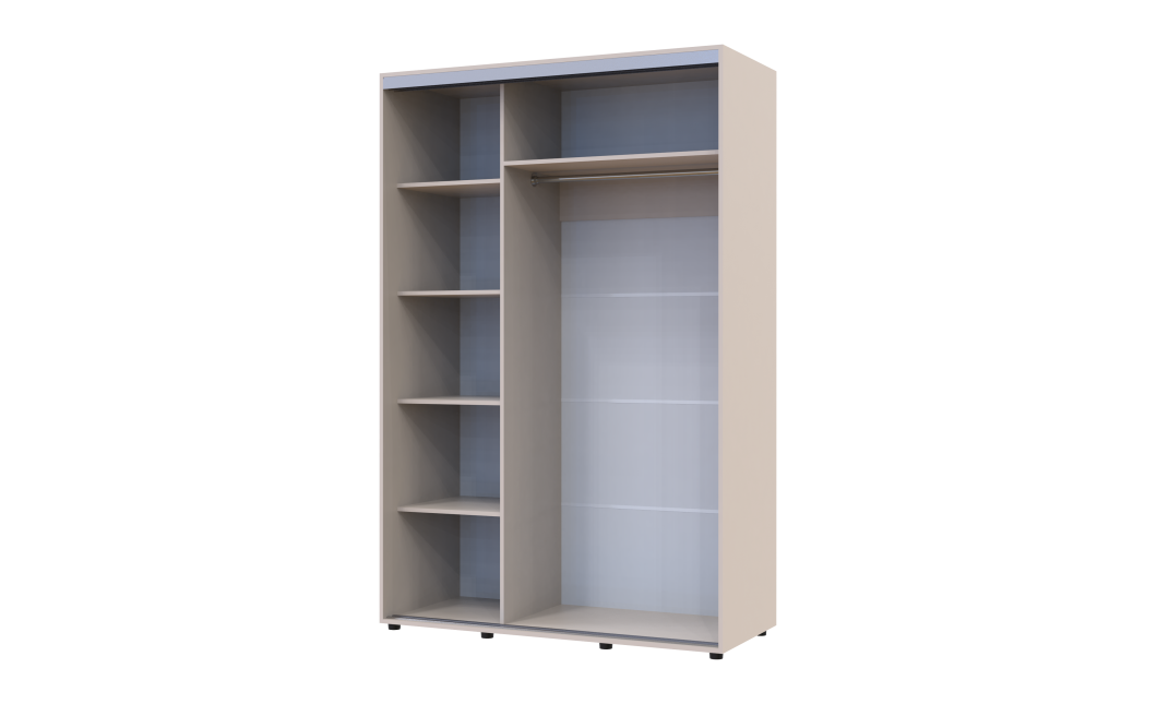 Kleiderschrank Doros Sigma Slim Schiebetüren Kaschmir 2 Türen 140x60x214.4 (42005457)